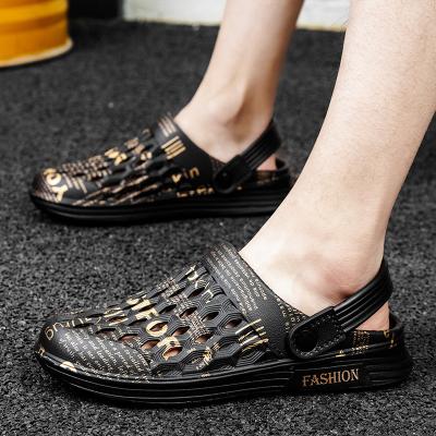 China Breathable Mens Hollow Garden Shoes Summer Clogs OEM Luxury Custom Wooden Clogs Cork Clog Mens Sandal Cr for sale