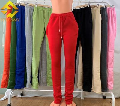 China Funw Xs-3Xl Breathable Women Pants Shear Deep Stacked Panty Joggers Stacked Sweatpants Legging Women for sale