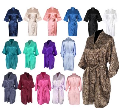 China Funway Logo Homewear 2021 Women's Custom Hot Sale Custom Made Women's Casual Long Robe Ladies Sleepwear Robe Kimono Satin Bathrobe QUICK DRY for sale