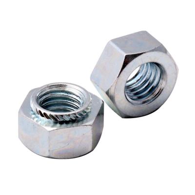 China Heavy Industry Galvanized Carbon Steel Diagonal Riveted Hex Nut Extrusion Nut M8 for sale