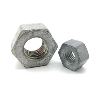 China Automotive Industry Stainless Steel Fastener Zinc Hot Dip Galvanized Heavy Hex Nut for sale