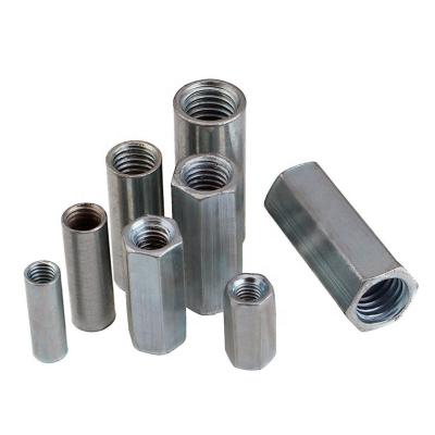 China General Industry ISO DIN M6 M7 M8 Stainless Steel Hex Sleeve Barrel Nut Galvanized Internal Thread Long Hex Coupling Nut for sale