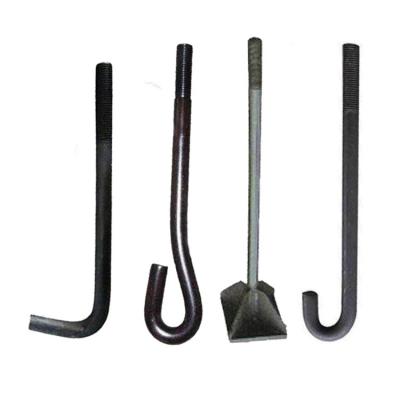 China Stainless Steel Hot Dip Base Carbon Steel Galvanized Bolts For Power Towe Photovoltaic J-Hook Anchor Bolt for sale