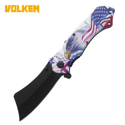 China Mini Size Folding Knife New Outdoor Camping Pocket Knife Popular Custom 3D Printed Totem Handle for sale