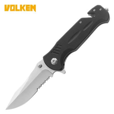 China Easy Carry Pocket Knife With Popular Multi Belt Cutter And Glass Breaker Folding OEM Customized Camping Stainless Steel Logo Style Handle for sale