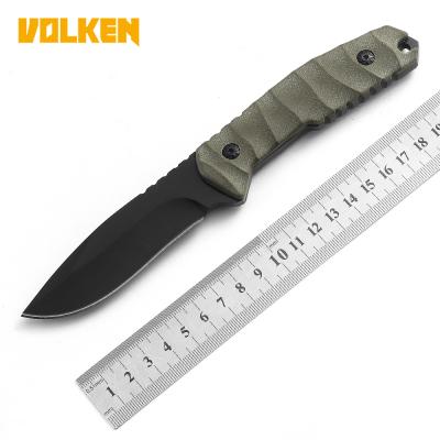 China Universal Outdoor Straight Fixed Blade Knife Factory Direct Selling Camping Knife The Group of Ten Handle Non-Slip Tool for sale