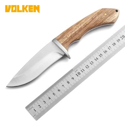 China DIY Universal Gift Fixed Blade Knife Holder Outdoor Wooden Non-slip Handle Straight Knife for sale