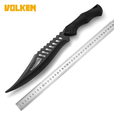 China Fashion Stainless Steel 3Cr13 Camping Non-Variable Blade High End Black Straight Outdoor Fixed Blade Knife Like Plastic Handle Non-Slip Survival for sale