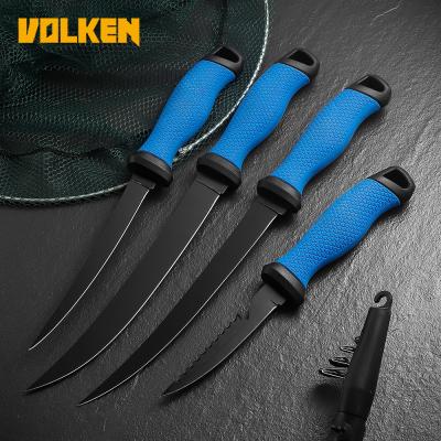 China Outdoor Activities Fishing Cheap Fishing Knives Stainless Steel With Black TPR&ABS Handle Fishing Knife Net With Customized Logo for sale