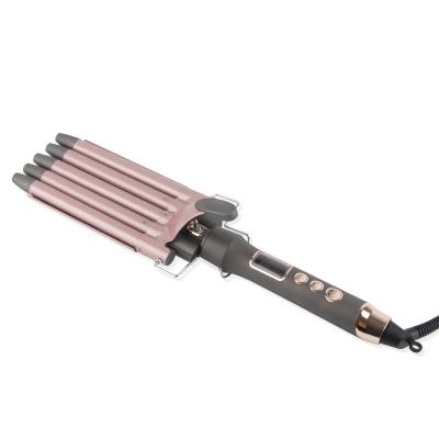 China Fast heating; New Beautiful Temperament Five Barrel Styling Curling Iron Electric Wave Professional Ceramic Hair Curler 5 Barrel LCD Display Hair Curler for sale