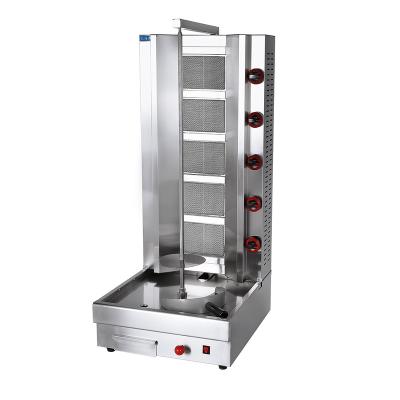 China Strong Kebab Shawarma Kebab Kebab Machine Stainless Steel Construction 5 Burners Meat Shawarma Grill For Restaurant for sale