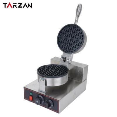 China Adjustable Thermostat Waffle Baker Commercial Single Plate Mini Waffle Maker Electric Restaurant Waffle Making Machines for sale