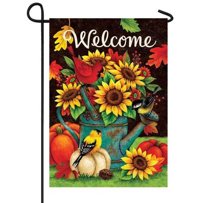 China 2020 Polyester Outdoor Spring Made Dye Sublimated Custom Garden Flags For Halloween for sale