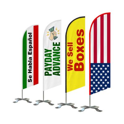 China Custom 100% Polyester Cheap Advertising Flying Banners Feather Flag Banners Beach Flag Teardrop Flag for sale