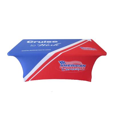 China Waterproof Wholesale Custom Design Printed Advertising Table Cloth for sale