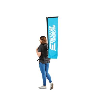 China Durable And Stable Custom Printing Banner Advertising Backpack Outdoor Teardrop Backpack Flag With Backpack Flagpole for sale