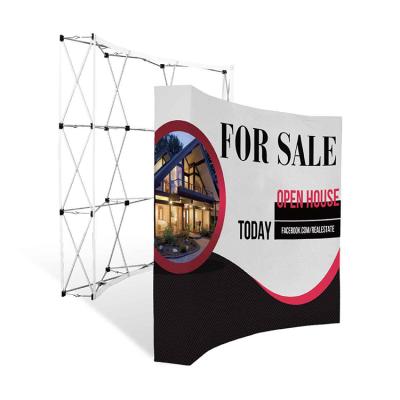 China Advertising Custom Printed , Promotional Trade Show Show Curved Top Pop Up Banner Stands for sale