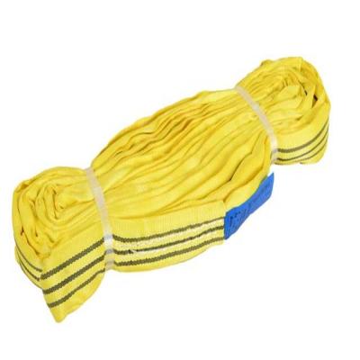 China Supplier Supply 1-12m High Quality Braided Polyester Round Elastic Sling Polyester For Lifting for sale