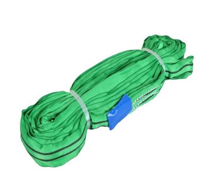 China High Quality Green Goods 2 T 4m Polyester Round Lifting Sling For Lifting for sale