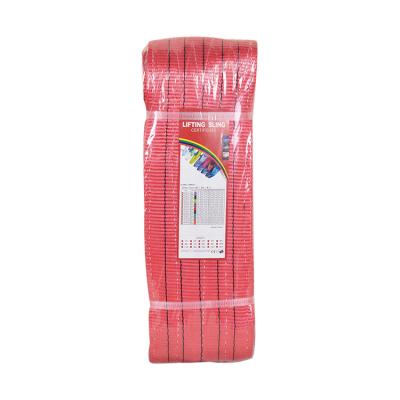 China Professional factory hot sale polyester roll up red 5 ton wire rope webbing sling for sale