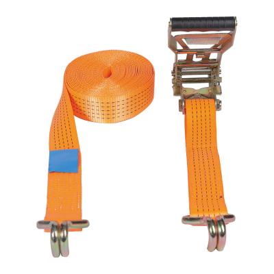 China Factory Professional ERGO Double Polyester Heavy J-Hook Orange Ratchet Tie Down for sale