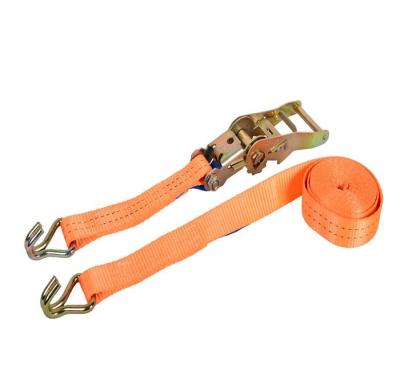 China Cargo Lashing Competitive Cheap Price 2T 5m Double J-Hook Ratchet Link Down Strap For Cargo Lashing for sale