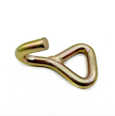 China Heavy Industry 2inch Zinc Plate Metal Single J Hook For Ratchet Strap for sale