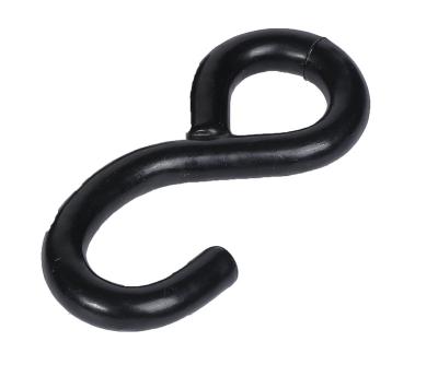 China Heavy Industry Hot Sale Black Rubber Coated Heavy Duty S Hooks Different Sizes For Motorcycle Strap Down Straps for sale