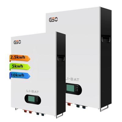 China Home Appliances GSO solar lithium battery 48v 50ah 100ah 200ah  lifepo4   2.5kwh 5kwh  10kwh  home energy storage system solar lithium battery for sale