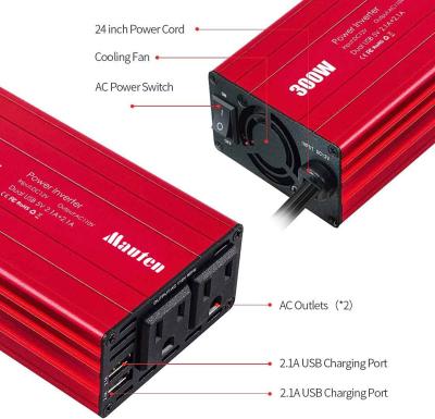 China Popular Products 12*9.8*53cm 300w Inverter Modified Sine Wave Solar Power Inverter Power Converter 12*9.8*53cm for sale