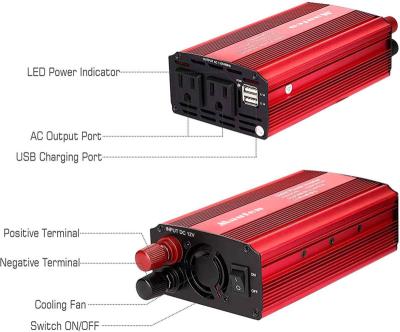 China wholesale Inverter 500watt 500 Watt Car Power Inverter Charger Car Power Inverter Dc12v To 220vac With Charger 160*98*53mm for sale