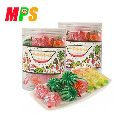 中国 Natural Soft Watermelon Slice Strawberry Slice Orange Banana Jelly Candy Fruit Gummy Candy 販売のため