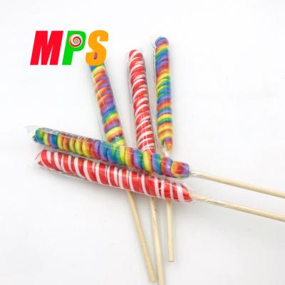 中国 Natural Multicolor Twist Stick Candy Lollipop For Festival 販売のため