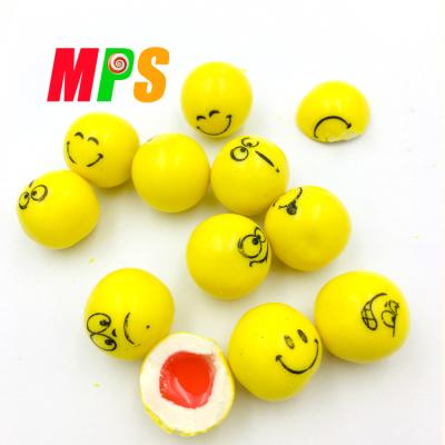 China Cute normal surprise emoticon center filled bubble gum for kids zu verkaufen