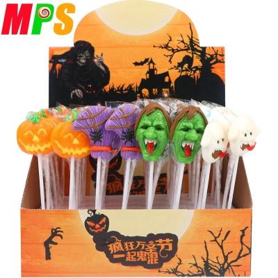 中国 Full Size Creative Funny Halloween Pumpkin Lollipop And Tricky Bulk Scary Skull Candy 販売のため