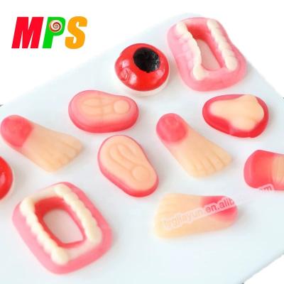 中国 Halloween Candy Natural Human Organ Feet Custom Eyebal Finger Shapes Soft Gummy Jelly 販売のため