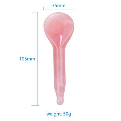 China Whitening Hot Selling Rose Quartz Gua Sha Spoon Jade Guasha Acupoint Massager for sale