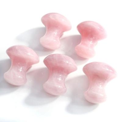 China EYE Wholesale Rose Quartz Mushroom Shape Guasha Stone Roller Eye Flowies for sale