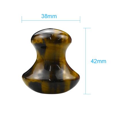 China Dual Rollers/Jade Tiger Eye Luxury Portable High Quality Natural Mushroom/Cool GuaSha Face Massager Tool for sale