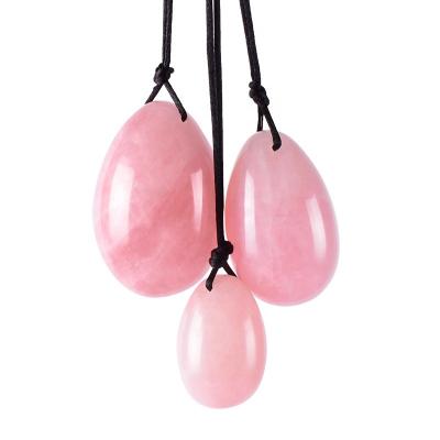 China Hot Sale Women Vaginal Exercise Rose Quartz Yoni Eggs For Body Body for sale