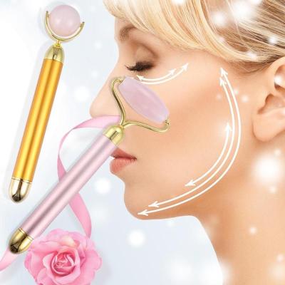 China Automatic Face Care Electric Rose Quartz Facial Massage Roller Eye Massager CE Certificate for sale