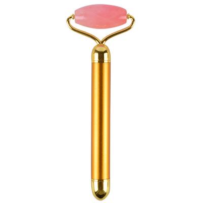 China Jade Roller Rose Quartz Automatic Luxury Electric Massager for Face Neck for sale