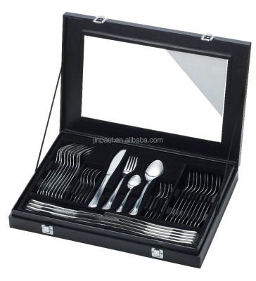 China Dinnerware Stainless Steel Cutlery 40pcs Set With MDF Case for sale