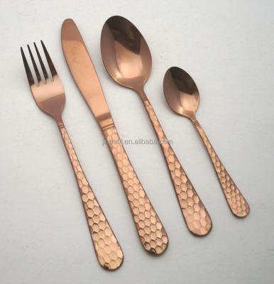 China Sustainable cutlery set with copper color for sale