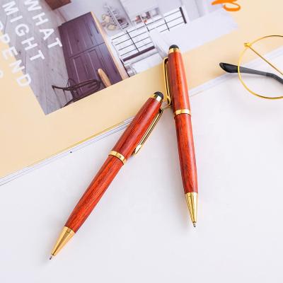 China Creative Vintage Wooden Pen Signature Pen Manufacturer Logo Touch Screen Signing Ballpoint Pen Business Gift Custom Mahogany Pen for sale