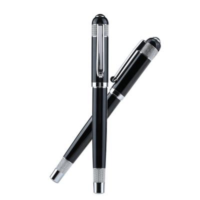 China Creative Vintage Pen Wholesale Black Business Gel Pen Metal Inserts Office Gifts Signature Pen Custom Logo Pen for sale