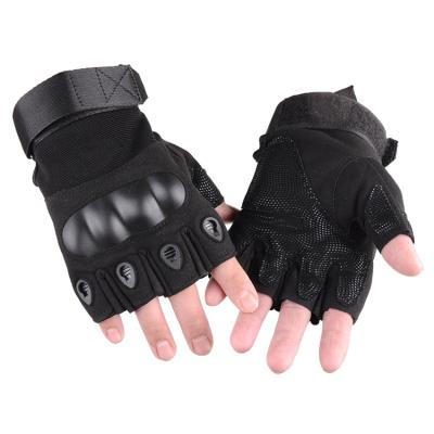 China Fingerless Gloves / Lightweight Tactical Half Finger Shooting Military Combat Gloves With Hard Knuckle Adjustment For Cycling Airsoft Paintball for sale