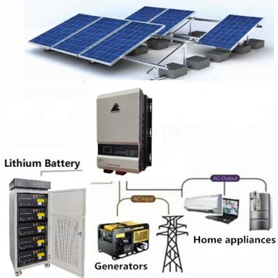 China Professional home solar power systems with good quality 5kw solar system home off-grid PV solar panel system for sale