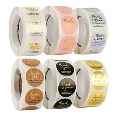 China Scratch Thank You Label Making Eco-Friendly Strong Self Adhesive Torrent Roll Paper Stickers Wholesale for sale