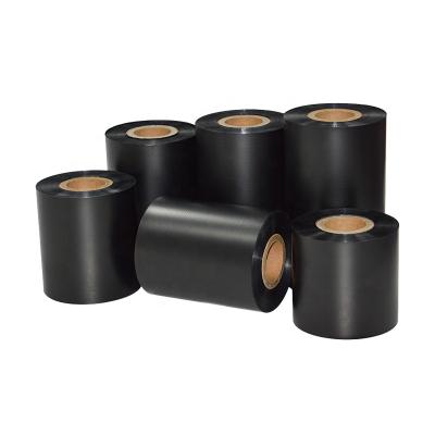 China COMPATIBLE Ribbons Wax Black Premium Resin Barcode Printer Material Thermal Transfer Ribbon 110mm*300m Manufacturer for sale